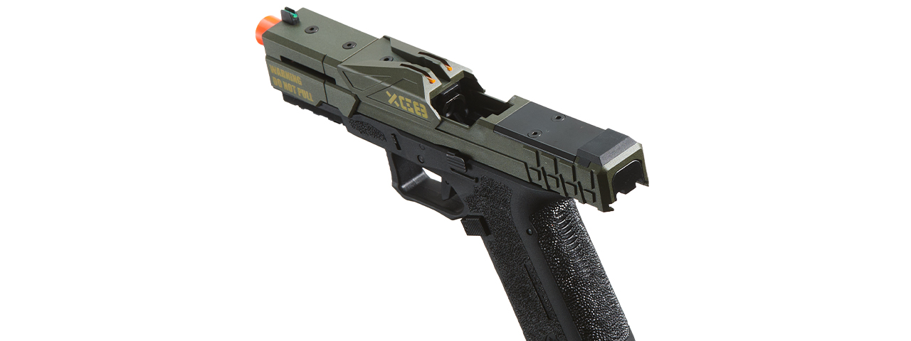Poseidon CSI XG8 Close Combat Tactical GBB Pistol - (OD Green/Black) - Click Image to Close
