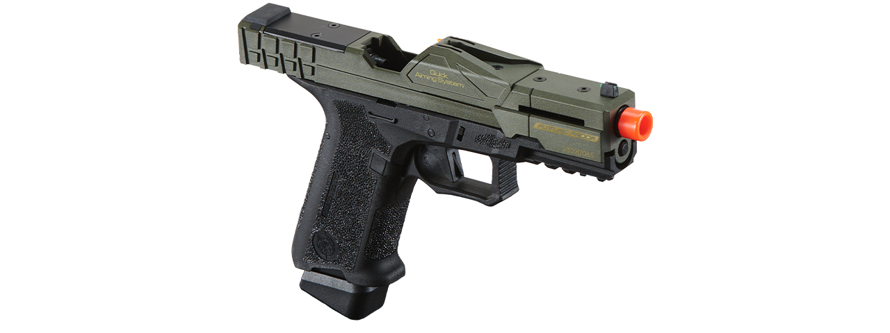 Poseidon CSI XG8 Close Combat Tactical GBB Pistol - (OD Green/Black) - Click Image to Close