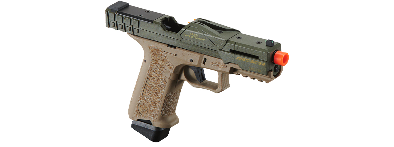 Poseidon CSI XG8 Close Combat Tactical GBB Pistol - (OD Green/Tan)