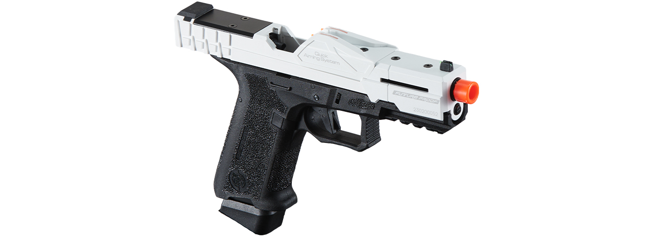 Poseidon CSI XG8 Close Combat Tactical GBB Pistol - (White/Black) - Click Image to Close