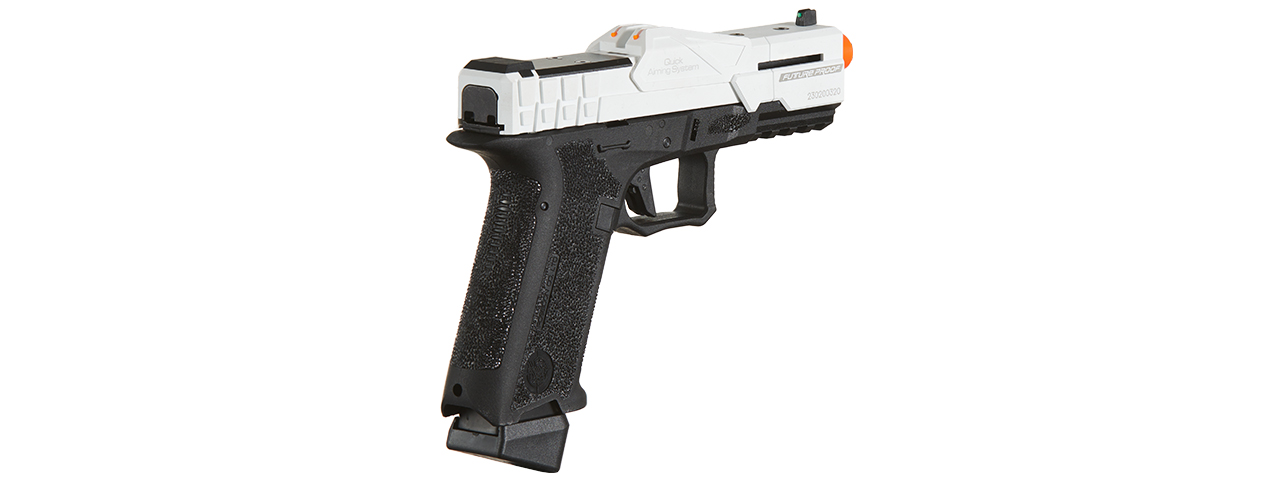 Poseidon CSI XG8 Close Combat Tactical GBB Pistol - (White/Black) - Click Image to Close