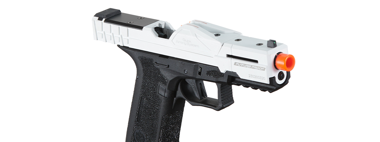 Poseidon CSI XG8 Close Combat Tactical GBB Pistol - (White/Black) - Click Image to Close