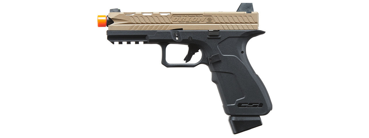 Poseidon CSI Orion Close Combat Tactical GBB Pistol - (Tan/Black) - Click Image to Close