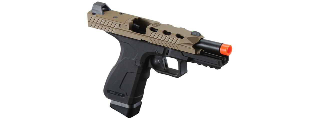 Poseidon CSI Orion Close Combat Tactical GBB Pistol - (Tan/Black)