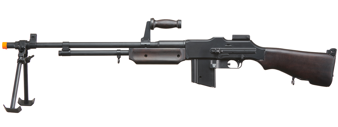 S&T BAR M1918 A2 Full Size Full Metal Airsoft AEG Rifle w/ Steel Bipod - (Wood)