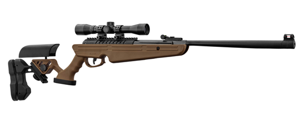 Black Ops Soul Quantico Break Barrel Air Rifle w/ 4x32 Scope - (Brown) - Click Image to Close