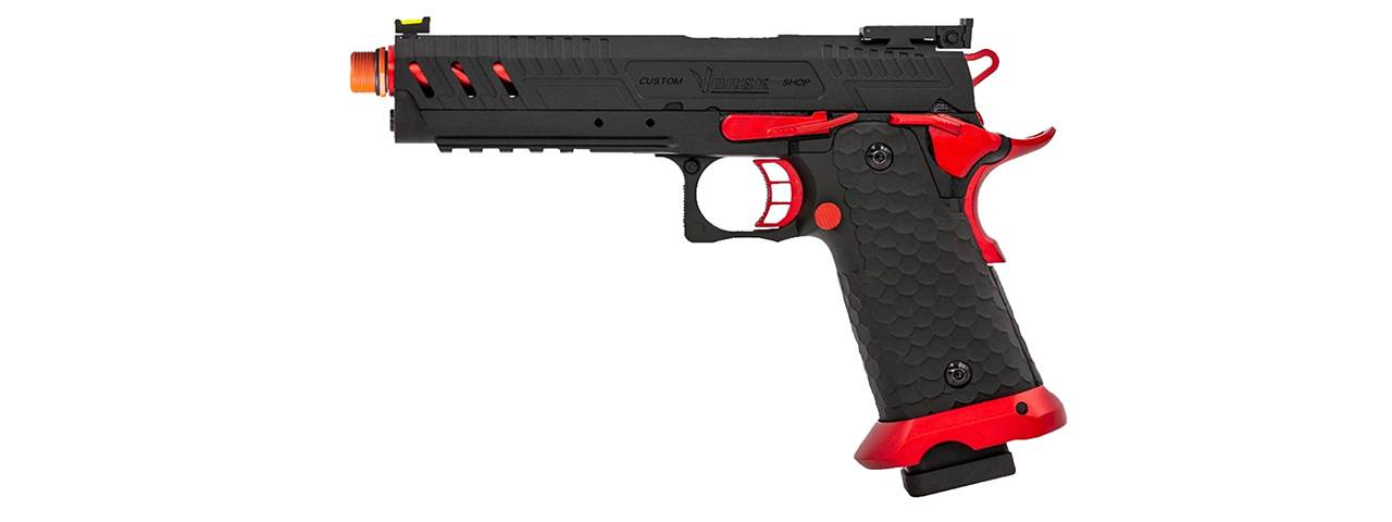 Vorsk Hi-Capa CS Vengeance 5.1 GBB Pistol - (Black/Red)