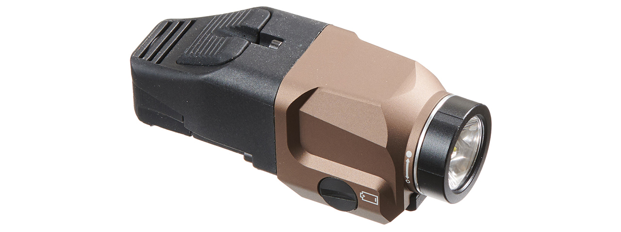 Atlas Custom Works Tactical Rail Mounted Button Flashlight - (Dark Earth) Atlas Custom Works Tactical Rail Mounted Button Flashlight - (Dark Earth)