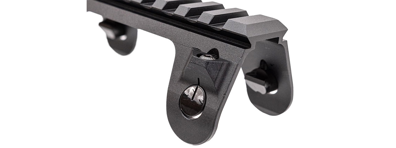 Atlas Custom Works CNC Aluminum Low Profile Rail Claw Mount for MP5 GBB/AEG Airsoft SMG Series - (Black)