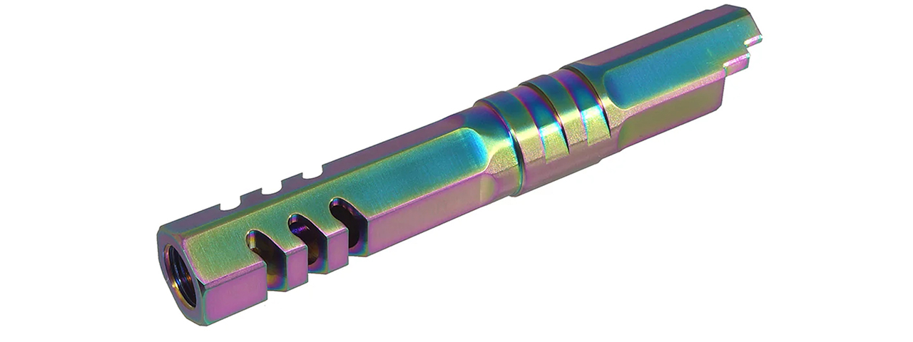 Atlas Custom Works Stainless Hexagon Outer Barrel for Tokyo Marui Hi-Capa 4.3 GBB Airsoft Pistols - (Heat Treated)