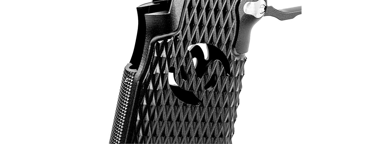 Atlas Custom Works CNC Aluminum Type 9 Grip Kit w/ Magwell Trigger Guard/Housing for Tokyo Marui Hi Capa GBBP Airsoft Pistols - (Black)