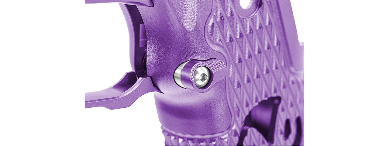 Atlas Custom Works CNC Aluminum Type 9 Grip Kit w/ Magwell Trigger Guard/Housing for Tokyo Marui Hi Capa GBBP Airsoft Pistols - (Purple)