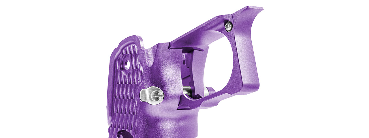 Atlas Custom Works CNC Aluminum Type 9 Grip Kit w/ Magwell Trigger Guard/Housing for Tokyo Marui Hi Capa GBBP Airsoft Pistols - (Purple)