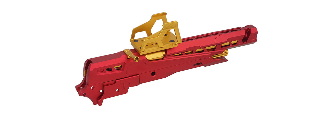 Atlas Custom Works CNC EX-02 Frame Kit for Tokyo Marui Hi-Capa GBB Airsoft Pistols - (Red/Gold)