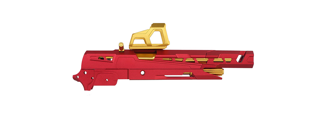 Atlas Custom Works CNC EX-02 Frame Kit for Tokyo Marui Hi-Capa GBB Airsoft Pistols - (Red/Gold)