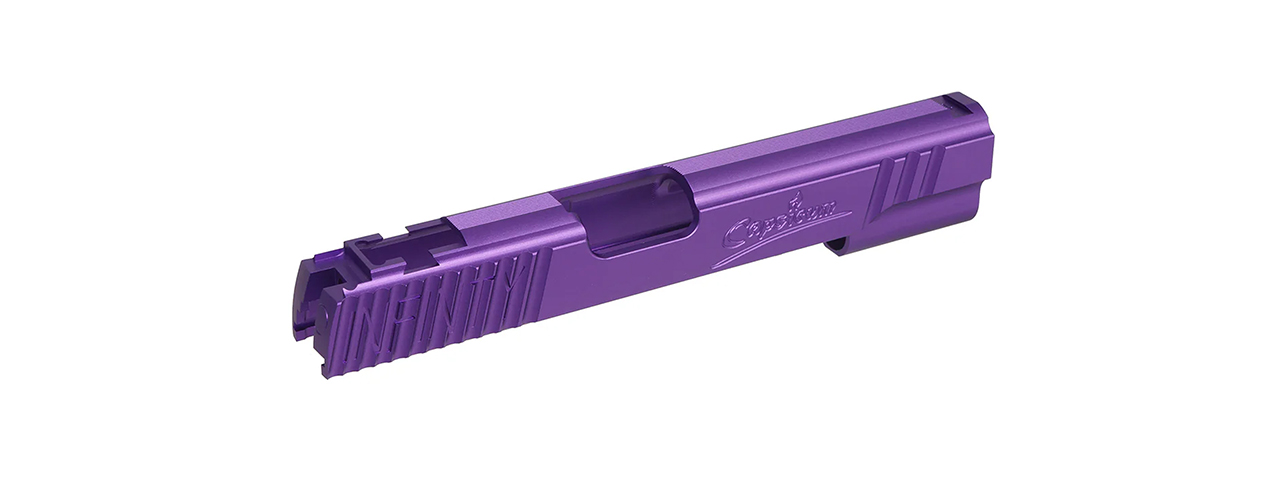 Atlas Custom Works Aluminum "Infinity Signature" Slide for Tokyo Marui 5.1 Hi-Capa GBB Airsoft Pistols - (Purple)