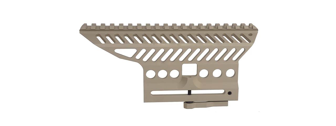 Atlas Custom Works B-13 Style Optic Mount for Marui Saiga-12K Airsoft Guns - (Tan)