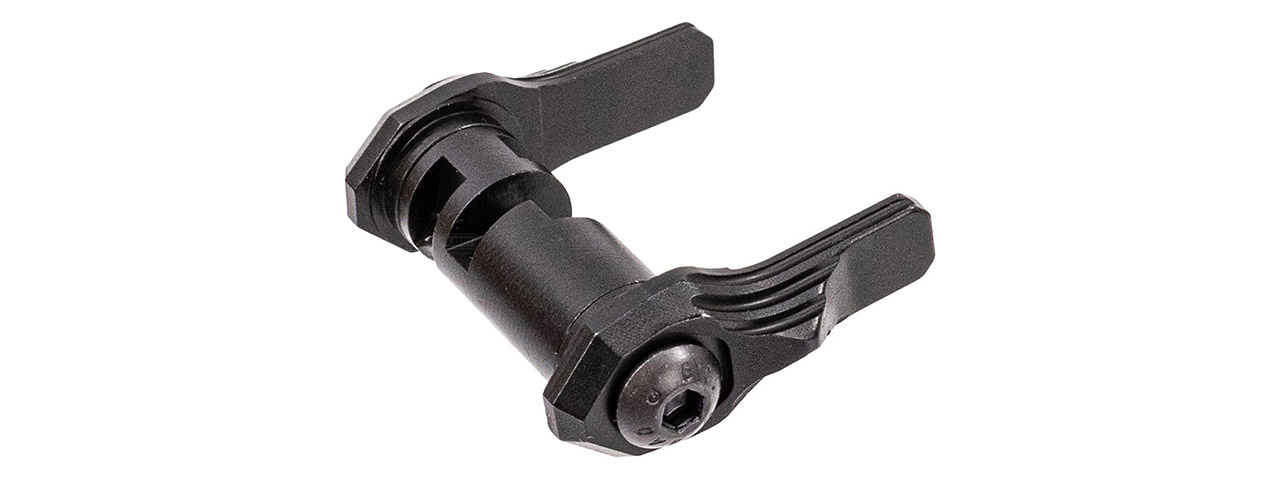 Atlas Custom Works CNC Steel Scalloped Type Ambidextrous Selector for Tokyo Marui MWS GBBR Airsoft Rifles - (Black)