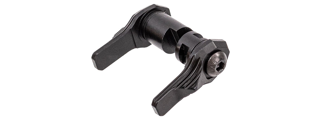 Atlas Custom Works CNC Steel Scalloped Type Ambidextrous Selector for Tokyo Marui MWS GBBR Airsoft Rifles - (Black)