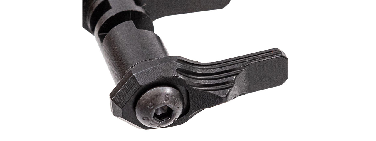 Atlas Custom Works CNC Steel Scalloped Type Ambidextrous Selector for Tokyo Marui MWS GBBR Airsoft Rifles - (Black)