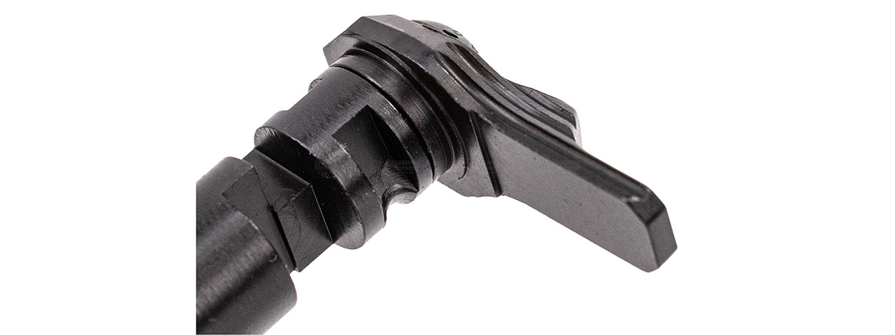 Atlas Custom Works CNC Steel Scalloped Type Ambidextrous Selector for Tokyo Marui MWS GBBR Airsoft Rifles - (Black)