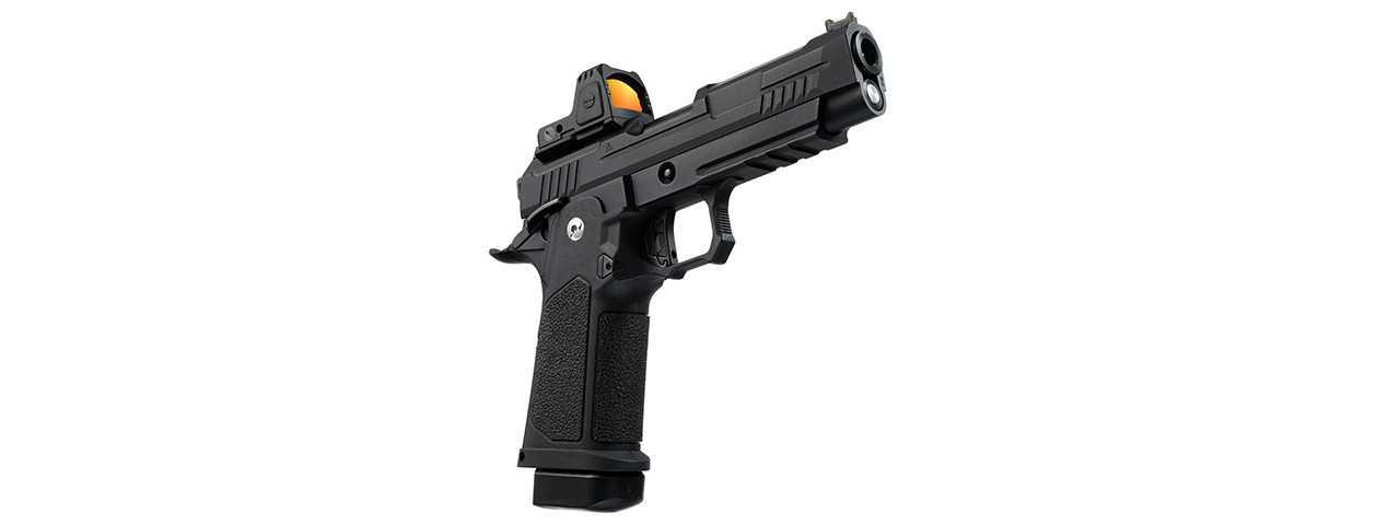 ARCTURUS Vanguard 4.3" Hi-Capa GBB Pistol w/ Optics Ready Slide & ARS-1 Red Dot Combo - (Black)