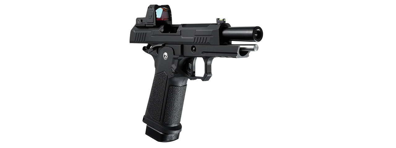 ARCTURUS Vanguard 4.3" Hi-Capa GBB Pistol w/ Optics Ready Slide & ARS-1 Red Dot Combo - (Black)