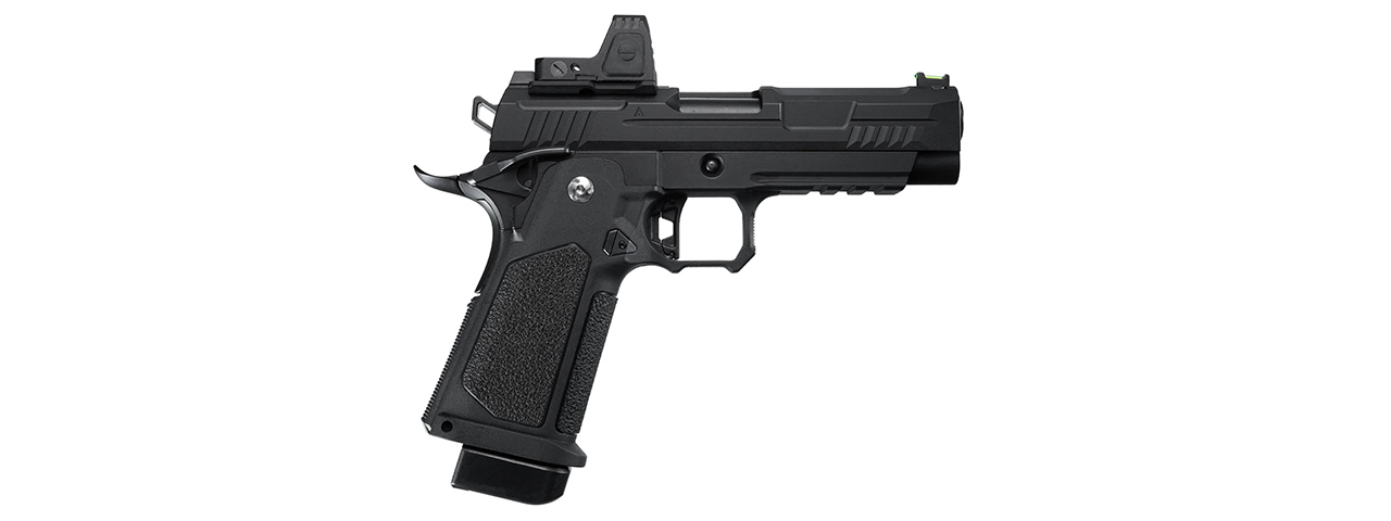 ARCTURUS Vanguard 4.3" Hi-Capa GBB Pistol w/ Optics Ready Slide & ARS-1 Red Dot Combo - (Black)