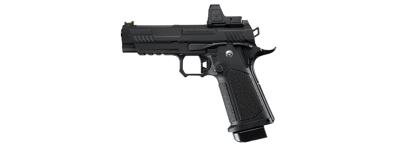 ARCTURUS Vanguard 4.3" Hi-Capa GBB Pistol w/ Optics Ready Slide & ARS-1 Red Dot Combo - (Black)