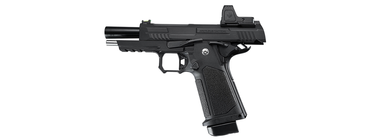 ARCTURUS Vanguard 4.3" Hi-Capa GBB Pistol w/ Optics Ready Slide & ARS-1 Red Dot Combo - (Black)