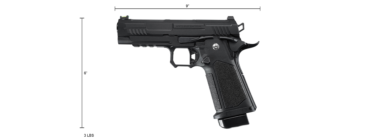 ARCTURUS Vanguard 4.3" Hi-Capa GBB Pistol w/ Optics Ready Slide - (Black)