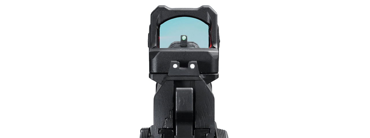 ARCTURUS Vanguard 4.3" Hi-Capa GBB Pistol w/ Optics Ready Slide, Compensator & ARS-1 Red Dot Combo - (Black)