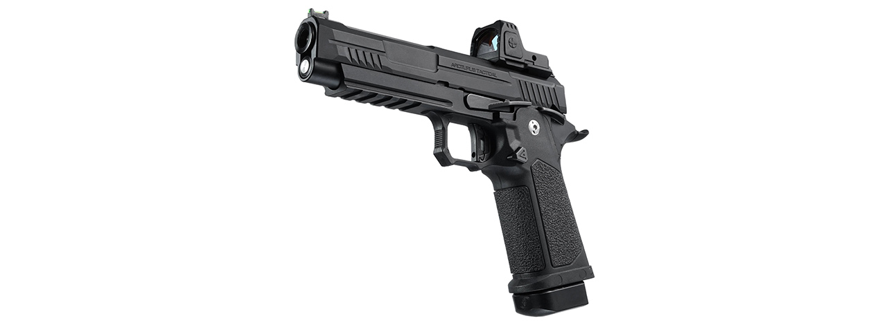 ARCTURUS Vanguard 5" Hi-Capa GBB Pistol w/ Optics Ready Slide & ARS-1 Red Dot Combo - (Black)