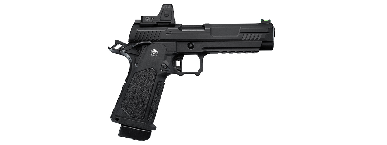 ARCTURUS Vanguard 5" Hi-Capa GBB Pistol w/ Optics Ready Slide & ARS-1 Red Dot Combo - (Black)