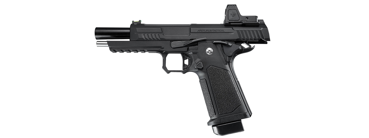 ARCTURUS Vanguard 5" Hi-Capa GBB Pistol w/ Optics Ready Slide & ARS-1 Red Dot Combo - (Black)