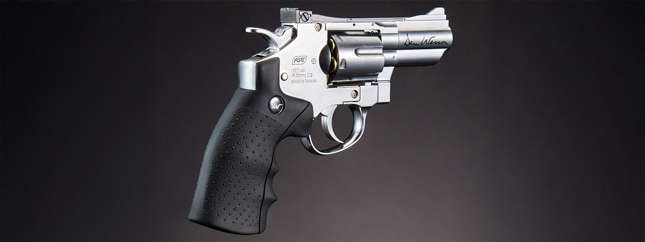 ASG Licensed Dan Wesson 2.5" CO2 .177 Air Revolver Airgun (SILVER)