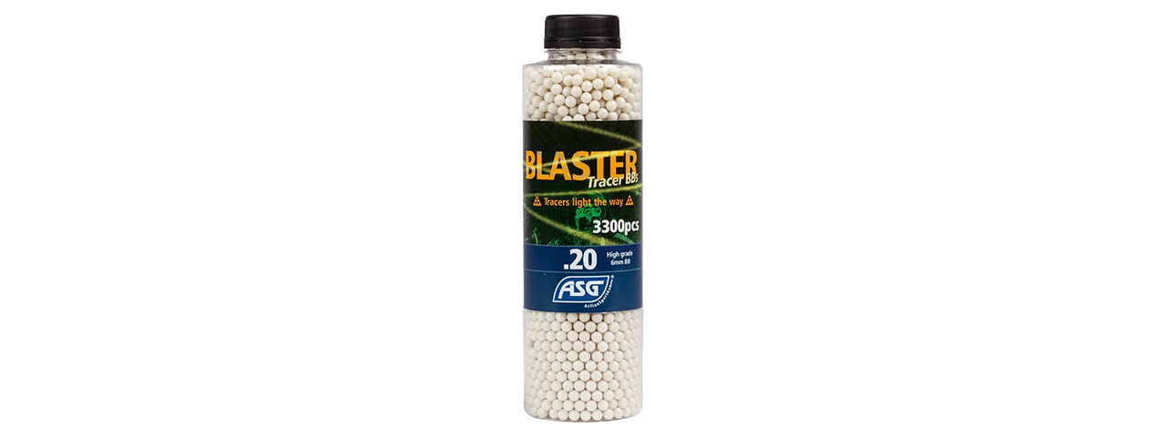 ASG Blaster Tracer 0.20g Airsoft BBs 3300 Rounds Bottle - (Green)