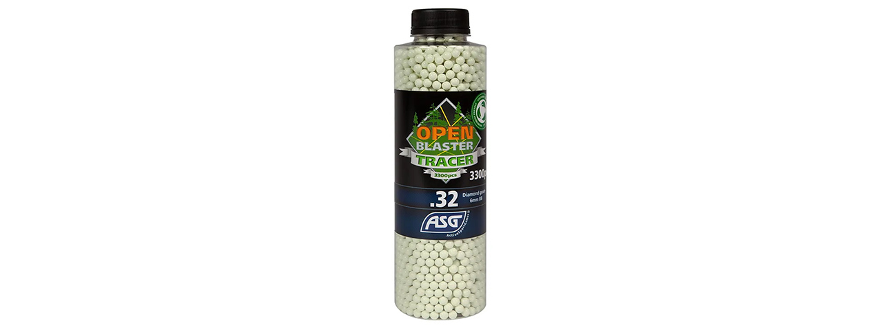 ASG Blaster Tracer 0.32g Airsoft BBs 3300 Rounds Bottle - (Green)