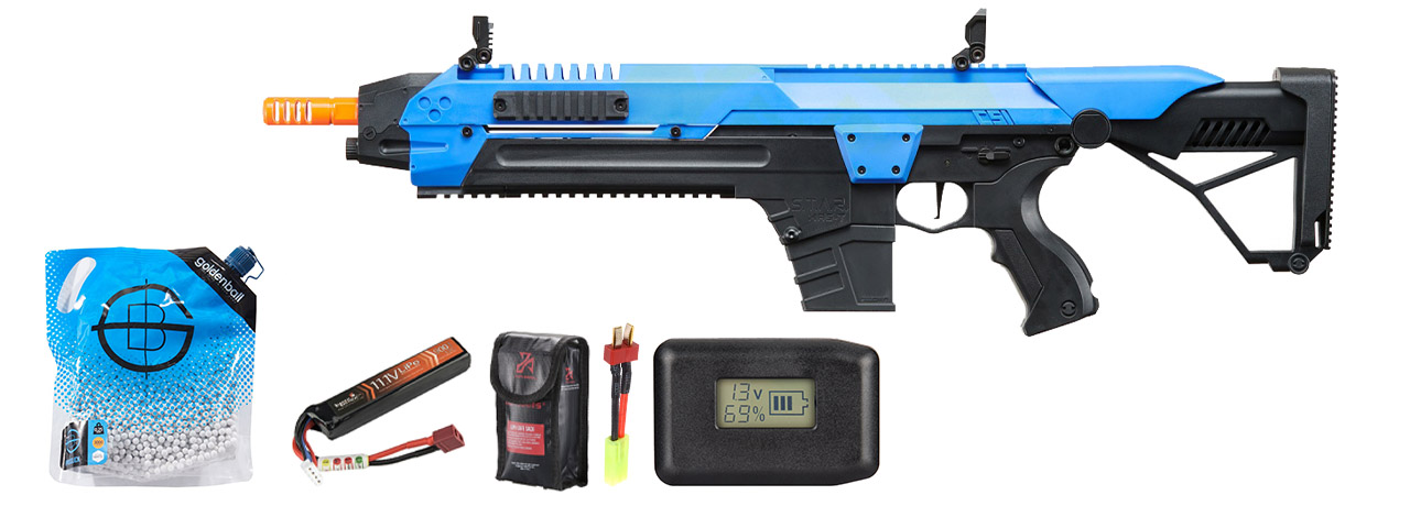 Poseidon CSI XR5 Series Advanced Battle Rifle - Battery/Adapter/Charger Combo - (Blue)