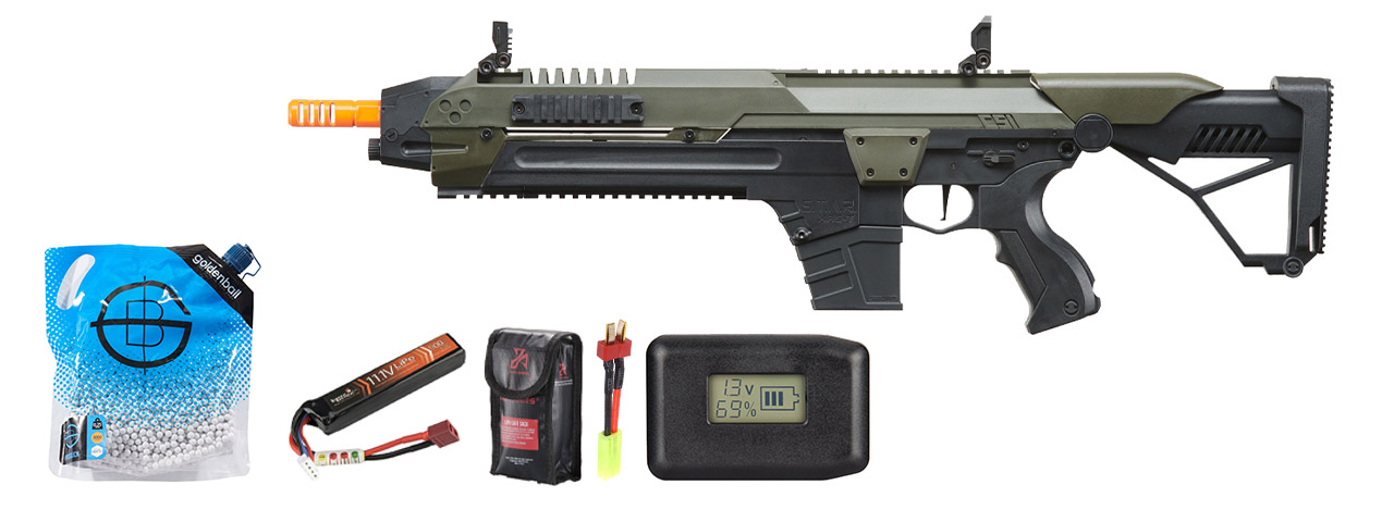 Poseidon CSI XR5 Series Advanced Battle Rifle - Battery/Adapter/Charger Combo - (OD Green)