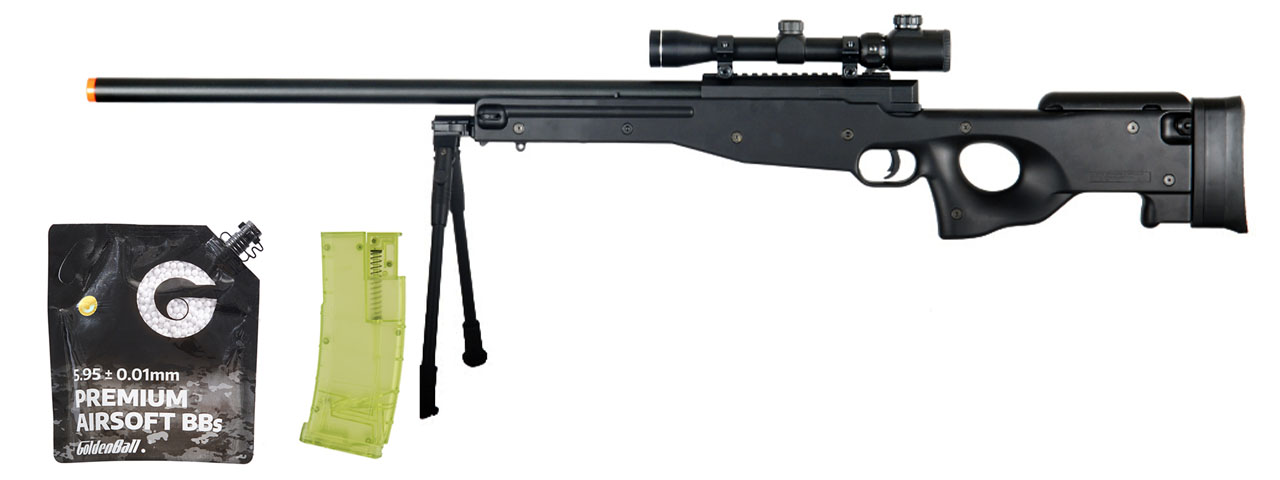 Double Eagle Full Metal L96 Bolt Action Sniper Rifle W/ Scope & Bipod - BB/Sniper Bundle Double Eagle Full Metal L96 Bolt Action Sniper Rifle W/ Scope & Bipod - BB/Sniper Bundle