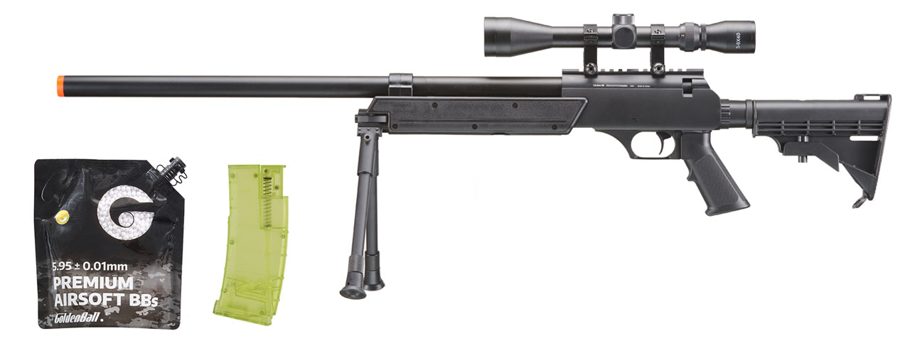 Well Fire MB06 Airsoft Bolt Action Sniper Rifle w/ Scope & Bipod (Black) - BB/Sniper Bundle Well Fire MB06 Airsoft Bolt Action Sniper Rifle w/ Scope & Bipod (Black) - BB/Sniper Bundle