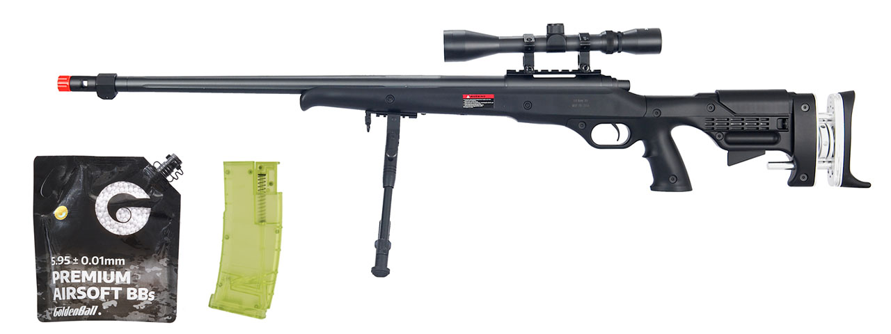 Wellfire MB12D Full Metal Bolt Action Sniper Rifle W/ Scope And Bipod - BB/Sniper Bundle Wellfire MB12D Full Metal Bolt Action Sniper Rifle W/ Scope And Bipod - BB/Sniper Bundle