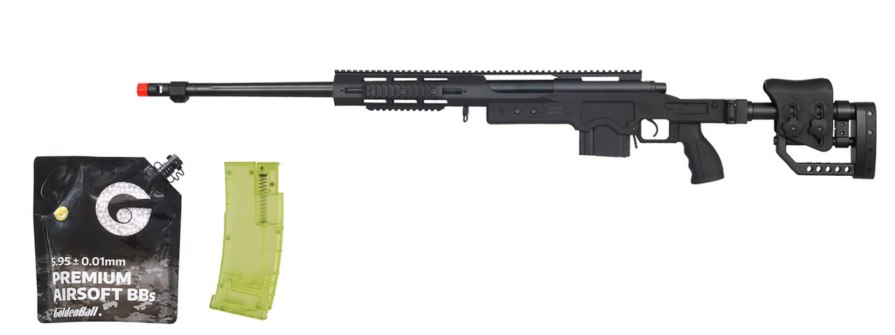Well Airsoft MB4411 Bolt Action Sniper Rifle W/ Fluted Barrel - (Black) - BB/Sniper Bundle Well Airsoft MB4411 Bolt Action Sniper Rifle W/ Fluted Barrel - (Black) - BB/Sniper Bundle