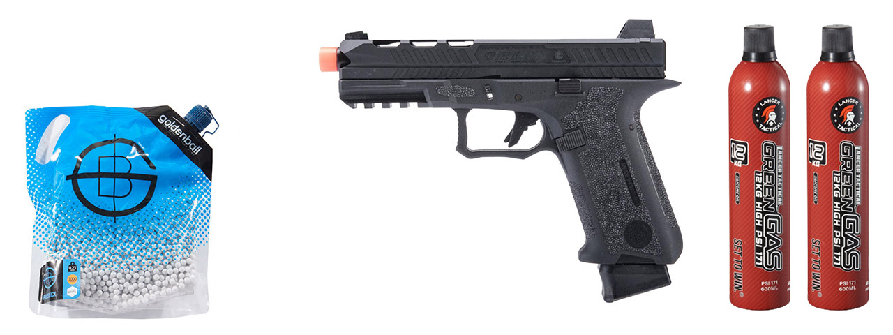 Poseidon Orion Performance Series GBB Pistol No.2 - (Black) Green Gas Combo Poseidon Orion Performance Series GBB Pistol No.2 - (Black) Green Gas Combo