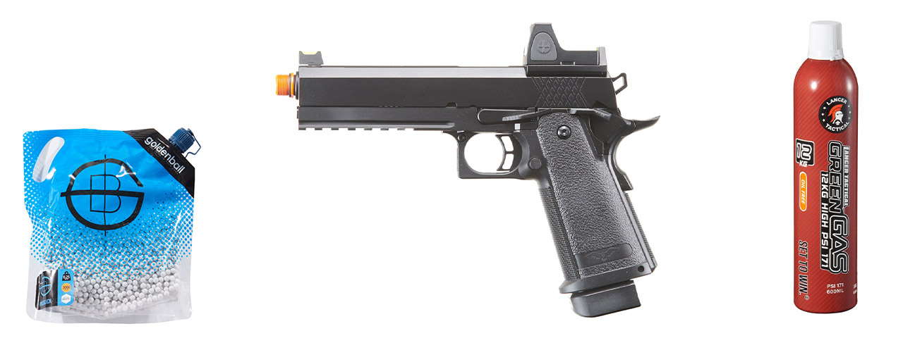 Raven Airsoft 5.1 Hi Capa w/ Micro Dot - Green Gas Combo - (Black)