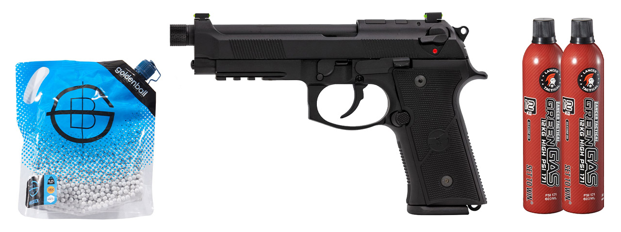 Vorsk Raven R9-4 Gbb Pistol - Green Gas Combo - (Black)