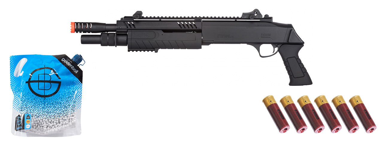 FABARM STF/12 Short Barrel Spring Shotgun - Shell Combo - (Black)