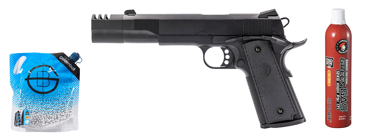 Vorsk Airsoft VP-X Gas Blowback Pistol - Green Gas Combo - (Black)