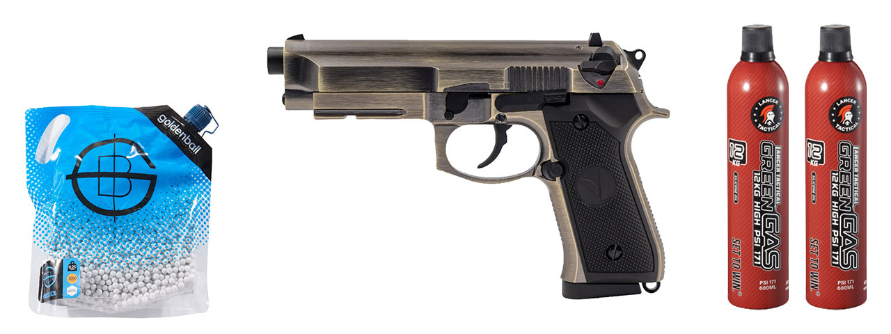 Vorsk Airsoft VM9 Osiris Gas Blowback Pistol - (Brushed Aluminum) Green Gas Combo Vorsk Airsoft VM9 Osiris Gas Blowback Pistol - (Brushed Aluminum) Green Gas Combo